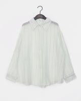 Netin Overfit See-Through Stripe Shirt