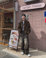 ロクピンタックカーゴデニムパンツ