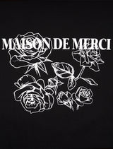 UNISEX Rose Embossedブラウス レギュラーフィット スウェットシャツ ブラック (FCF1TS328M)