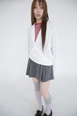 wrap drape neck top(3colors)