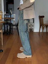 ASCLO Slab Slim Bootcut Denim Pants