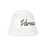 New Wave Varzar Punching Knit Bucket Hat White