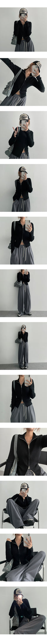 [Planning product!] Brigh Slim Ribbed Zip-Up (11 colors)
