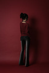 CORSET HIGHLIGHT BOOTS CUT DENIM #NOIR