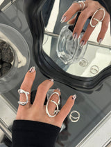 [925silver] Line art ring