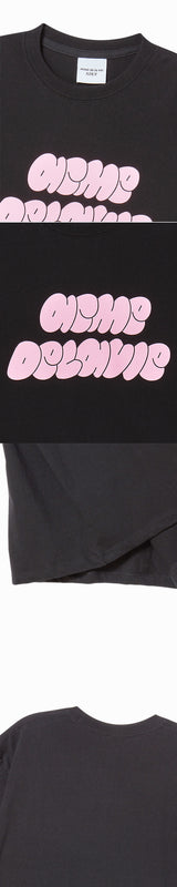 25FW WOMAN クラウドフォントクロップ半袖Tシャツ ブラック