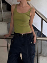 Buckle strap sleeveless(4color)