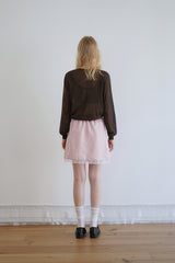 Petal satin skirt_pink