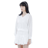 フラワーレースチョゴリTシャツ ホワイト