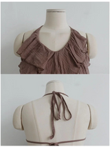 DRAMATIC OPEN-BACK RUFFLE MINI DRESS