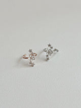 White Flower Ear Cuff / 2 Colors / Cubic Bracelet Spring Daily Point