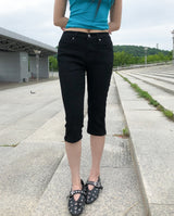 Menie Slit Span Capri Pants