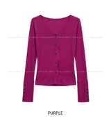 Luca V-neck Button Tencel Cardigan