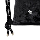 Silver Flower Gym Sack [Black]