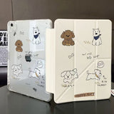 Cute Puppy Illust Y-Cover Transparent iPad Case
