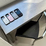 xs ♩♪♬ ドット (white) グラスバンパーiPhone ケース