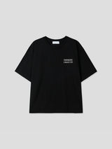 Lettering heavy crop half-sleeves 3color