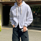 [Premium] LMN ミュートオーバーサイズフィットクロッピードフーデッドジップアップ (3 colors)