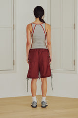 Strap Boxer Pants (WINE)