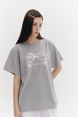 Ribbon Boxy T Gray