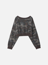 CAMO ONE SHOULDER T-SHIRT