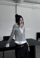 basic shirt レイヤードカーディガン (2color)