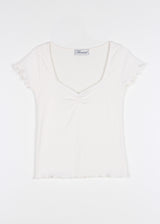 TULIP SHIRRING TEE