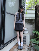 GIANT RIBBON SKIRT PANTS(BLACK)