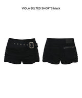VIOLA BELTED SHORTS black