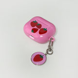 strawberry glossy airpods case(pink)