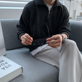 Hendes Daily Ribbed Semi-Zip Up Knit