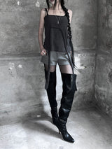 low-rise wool shorts (2color)