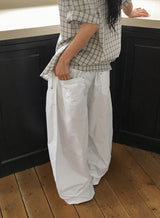 Yukane Cut Summer Wide Cotton Pants
