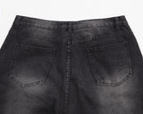 Leewoo denim bermuda pants
