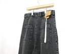 Washed Denim Wide Pants