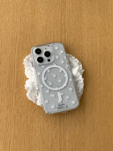 ローズ /  ポルカドットローズパターンジェルハードケース