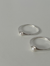 Float pearl ring (silver) *1PCS