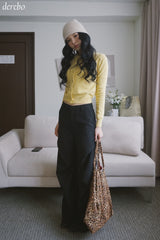 Daily wide shirring slacks