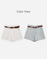 Ble denim shorts (including belt)
