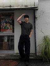 Vintage striped short-sleeved T-shirt