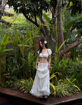 cancan lace maxi long skirt