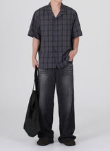 SUNSET TARTAN OPEN COLLAR SHIRT'S