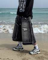 NOX Carpenter Raw-Cut Bermuda Denim