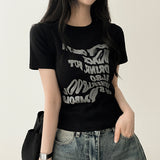 Blur lettering short sleeve T-shirt