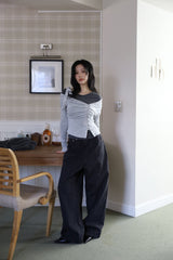 Bebe ST Tie Ribbed Tee