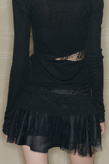 SWAN SKIRT black