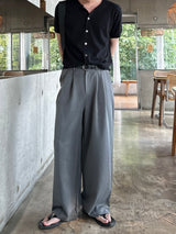 Maison two tuck banding slacks