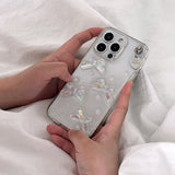 Bubble ribbon heart resin jelly hard case (Resin case)