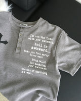 オルタヘンリーワッフルショートスリーブTシャツ