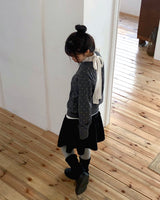 マーリボンタイフリースタートルネックTシャツ